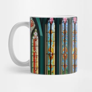 Abstract Stained Glass Window Scene Mug